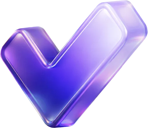 Ilustração 3D de um objeto Check